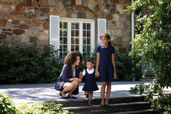 French Toast Girls Navy Blue Short Sleeve Polo Dress