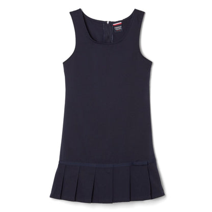 French Toast Girls Navy Blue Pleat Ribbon Bow Jumper